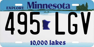 MN license plate 495LGV