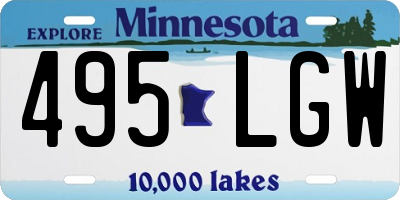 MN license plate 495LGW