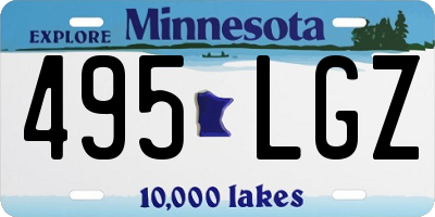 MN license plate 495LGZ