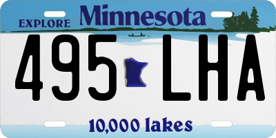 MN license plate 495LHA