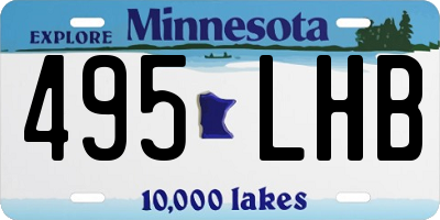 MN license plate 495LHB