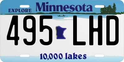 MN license plate 495LHD