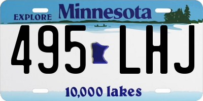 MN license plate 495LHJ