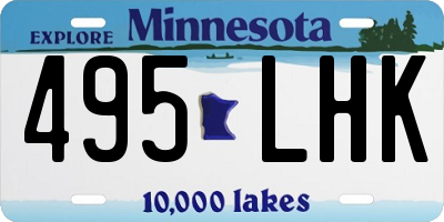 MN license plate 495LHK