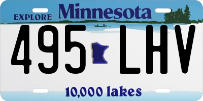 MN license plate 495LHV