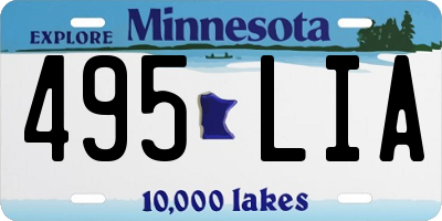 MN license plate 495LIA