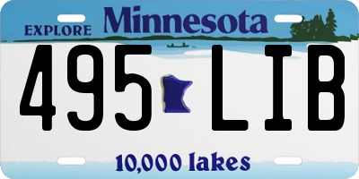 MN license plate 495LIB