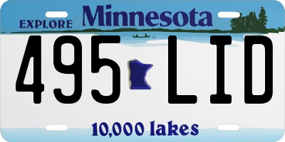MN license plate 495LID