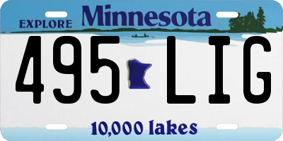 MN license plate 495LIG