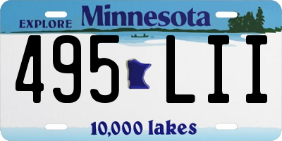 MN license plate 495LII