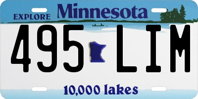 MN license plate 495LIM