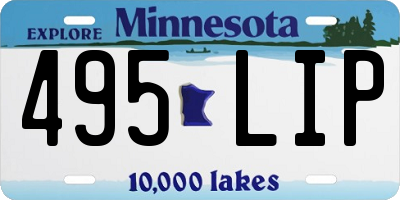 MN license plate 495LIP
