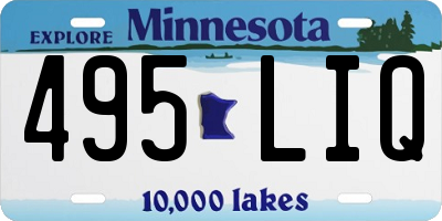 MN license plate 495LIQ