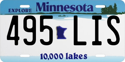 MN license plate 495LIS
