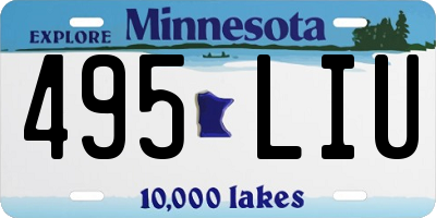 MN license plate 495LIU