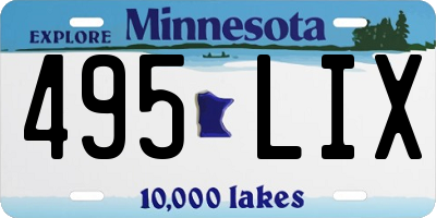 MN license plate 495LIX