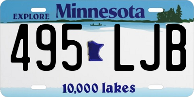 MN license plate 495LJB