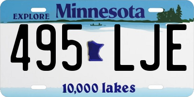 MN license plate 495LJE