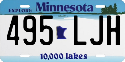 MN license plate 495LJH