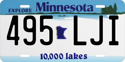 MN license plate 495LJI