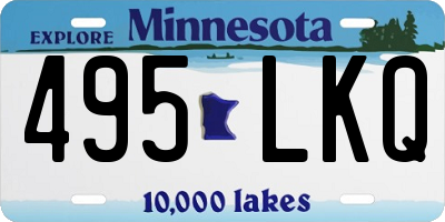 MN license plate 495LKQ