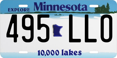 MN license plate 495LLO