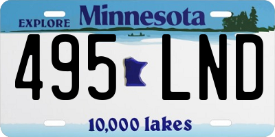 MN license plate 495LND