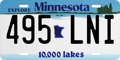 MN license plate 495LNI