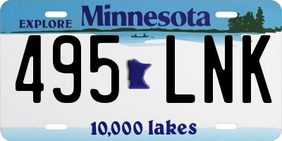 MN license plate 495LNK