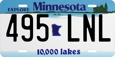 MN license plate 495LNL