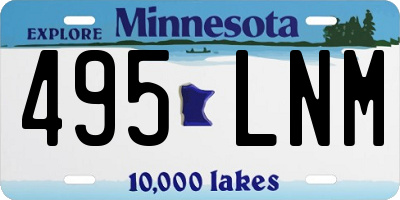 MN license plate 495LNM