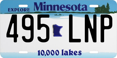 MN license plate 495LNP