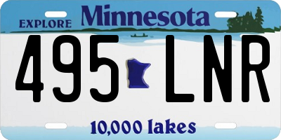 MN license plate 495LNR