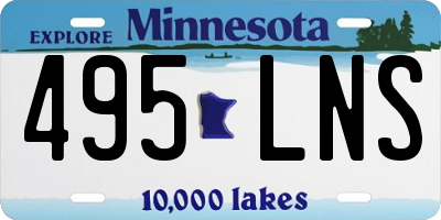 MN license plate 495LNS