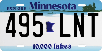 MN license plate 495LNT