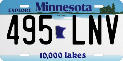 MN license plate 495LNV