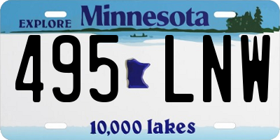 MN license plate 495LNW