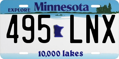 MN license plate 495LNX