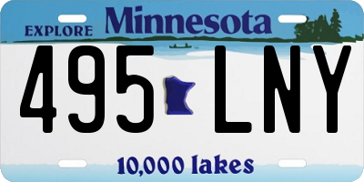MN license plate 495LNY