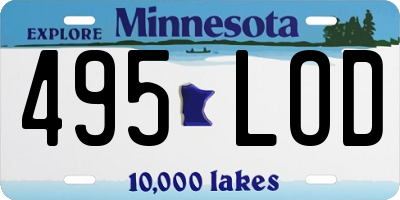 MN license plate 495LOD