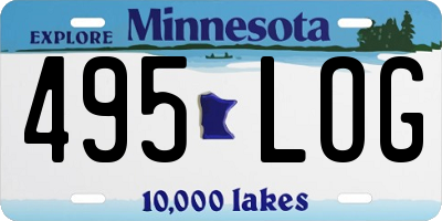 MN license plate 495LOG