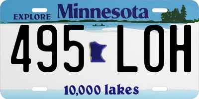 MN license plate 495LOH
