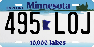 MN license plate 495LOJ