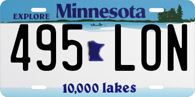 MN license plate 495LON