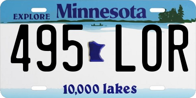 MN license plate 495LOR
