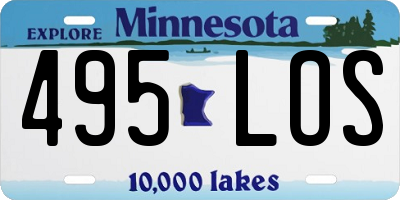 MN license plate 495LOS