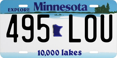 MN license plate 495LOU