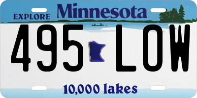 MN license plate 495LOW