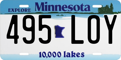 MN license plate 495LOY