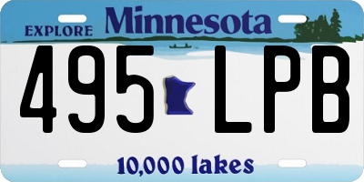 MN license plate 495LPB